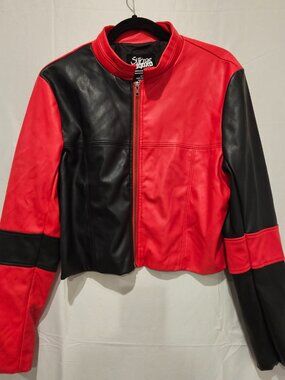 DC Comics Suicide Squad Harley Quinn Jacket XL Live Fast Die Clown Cosplay